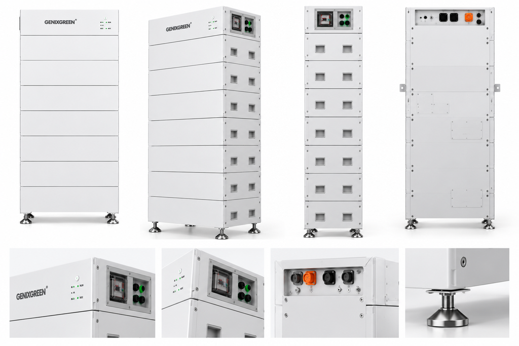 Baterie GenixGreen High Voltage LiFePO4 – Modulară 14,04–70,20 kWh, IP65